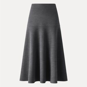 HALARA Fuzzluxe Charcoal A-Line Skirt